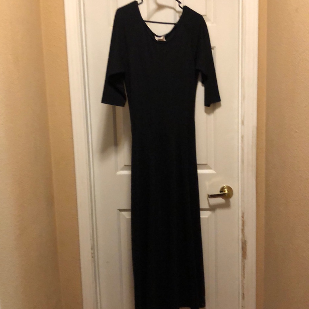 California Style Black Drop Waist Dress